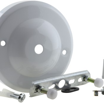 Ceiling Pendant Kit with Large Gloss White Rose and B22 Lampholder in Antique Brass Finish with Khaki Green Flex