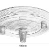 Large Ceiling Rose with Metal Cord Grip in Gloss White Large Ceiling Rose with Metal Cord Grip in Gloss White