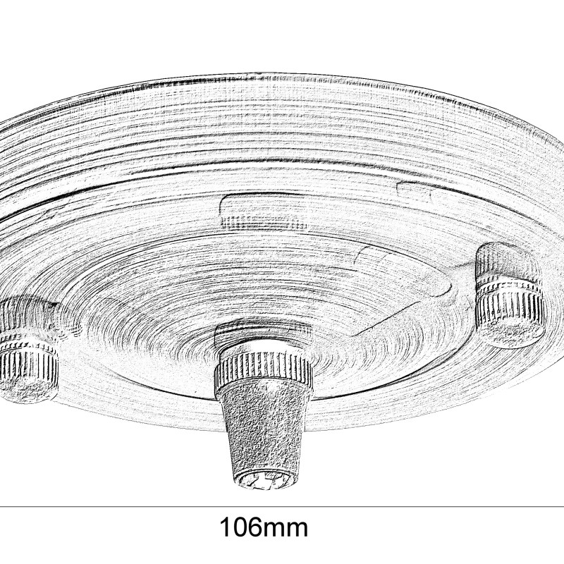 Large Ceiling Rose with Metal Cord Grip in Gloss White Large Ceiling Rose with Metal Cord Grip in Gloss White