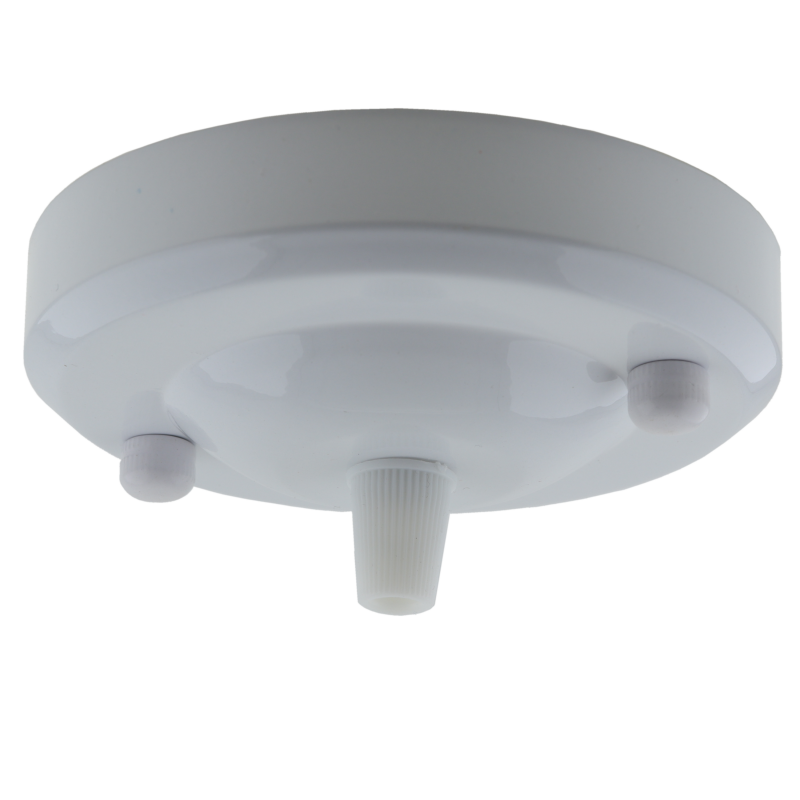 Large Ceiling Rose with Nylon Cord Grip in Gloss White Large Ceiling Rose with Nylon Cord Grip in Gloss White