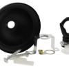 Small Ceiling Rose with Deco Style Hook in Matte Black Finish Small Ceiling Rose with Deco Style Hook in Matte Black Finish