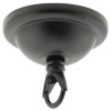 Small Ceiling Rose with Deco Style Loop in Matte Black Finish Small Ceiling Rose with Deco Style Loop in Matte Black Finish