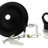 Small Ceiling Rose with Deco Style Loop in Matte Black Finish Small Ceiling Rose with Deco Style Loop in Matte Black Finish