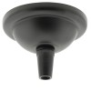 Small Ceiling Rose with Metal Cord Grip in Matte Black Finish Small Ceiling Rose with Metal Cord Grip in Matte Black Finish