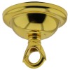 Small Ceiling Rose with Deco Style Loop in Polished Brass Effect Small Ceiling Rose with Deco Style Loop in Polished Brass Effect