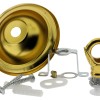 Small Ceiling Rose with Deco Style Loop in Polished Brass Effect Small Ceiling Rose with Deco Style Loop in Polished Brass Effect