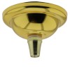 Small Ceiling Rose with Metal Cord Grip in Polished Brass Effect Small Ceiling Rose with Metal Cord Grip in Polished Brass Effect