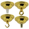 Small Ceiling Rose with Deco Style Loop in Polished Brass Effect Small Ceiling Rose with Deco Style Loop in Polished Brass Effect