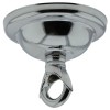 Small Ceiling Rose with Deco Style Loop in Silver Nickel Effect Small Ceiling Rose with Deco Style Loop in Silver Nickel Effect