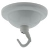 Small Ceiling Rose with Deco Style Hook in Gloss White Finish Small Ceiling Rose with Deco Style Hook in Gloss White Finish