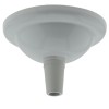 Small Ceiling Rose with Metal Cord Grip in Gloss White Finish Small Ceiling Rose with Metal Cord Grip in Gloss White Finish
