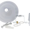 Small Ceiling Rose with Metal Cord Grip in Gloss White Finish Small Ceiling Rose with Metal Cord Grip in Gloss White Finish