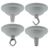 Small Ceiling Rose with Deco Style Hook in Gloss White Finish Small Ceiling Rose with Deco Style Hook in Gloss White Finish
