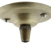 Antique Brass Ceiling Pendant Kit and E27 Lampholder with White Flex