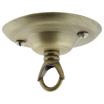 Ceiling Rose with Deco Style Loop in Antique Brass Effect