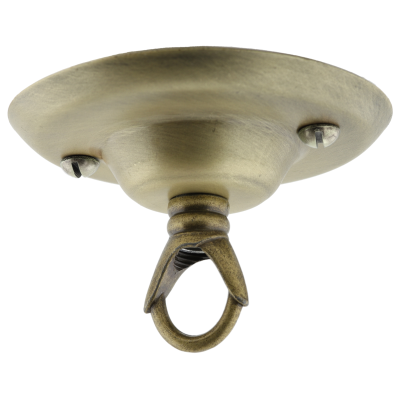 Ceiling Rose with Deco Style Loop in Antique Brass Effect Ceiling Rose with Deco Style Loop in Antique Brass Effect