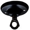 Ceiling Rose with Deco Style Loop in Matte Black Finish Ceiling Rose with Deco Style Loop in Matte Black Finish