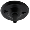Ceiling Rose with Metal Cord Grip in Matte Black Finish