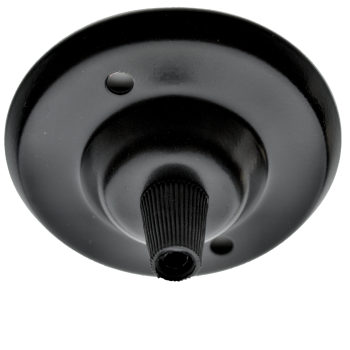 Ceiling Rose with Nylon Cord Grip in Matte Black Finish