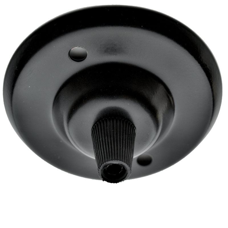 Ceiling Rose with Nylon Cord Grip in Matte Black Finish