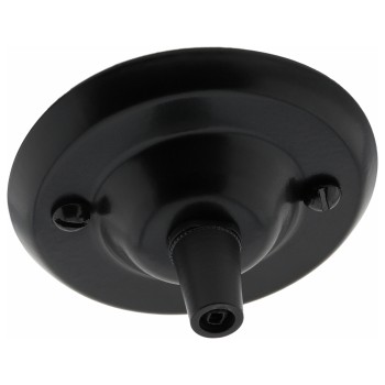 Matt Black Ceiling Pendant Kit and E27 Bakelite Lampholder with Bronze Flex