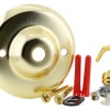 Ceiling Rose with Deco Style Hook in Brass Effect Ceiling Rose with Deco Style Hook in Brass Effect
