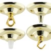 Ceiling Rose with Deco Style Loop in Brass Effect Ceiling Rose with Deco Style Loop in Brass Effect