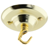 Ceiling Rose with Deco Style Hook in Brass Effect Ceiling Rose with Deco Style Hook in Brass Effect