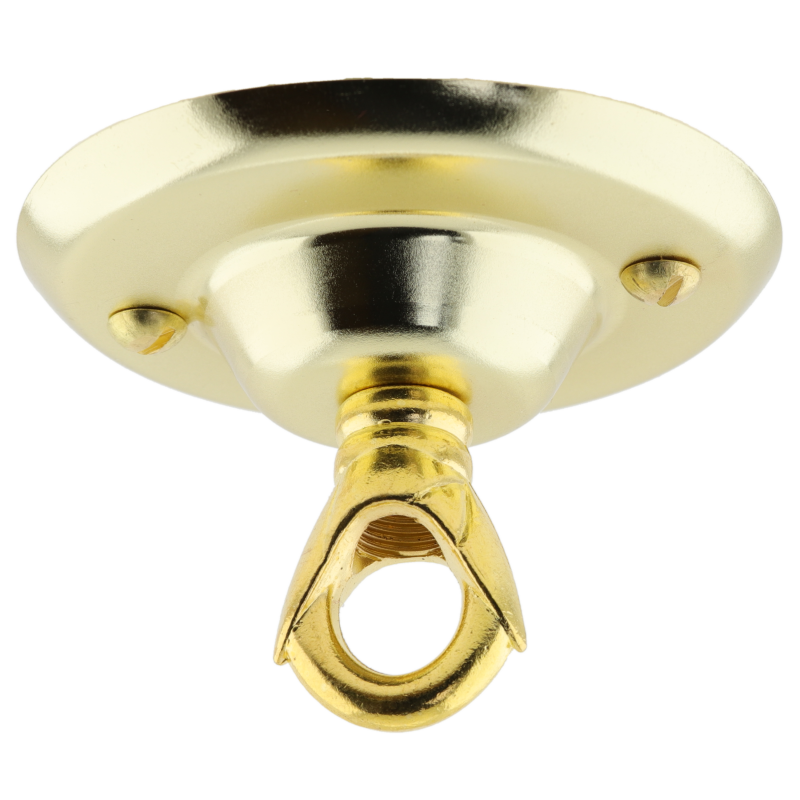 Ceiling Rose with Deco Style Loop in Brass Effect Ceiling Rose with Deco Style Loop in Brass Effect