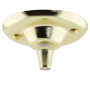 Ceiling Rose with Metal Cord Grip in Brass Effect