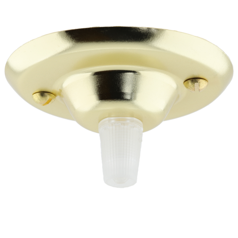 Ceiling Rose with Nylon Cord Grip in Polished Brass Effect Ceiling Rose with Nylon Cord Grip in Polished Brass Effect