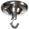Ceiling Rose with Deco Style Hook in Silver Nickel Effect Ceiling Rose with Deco Style Hook in Silver Nickel Effect