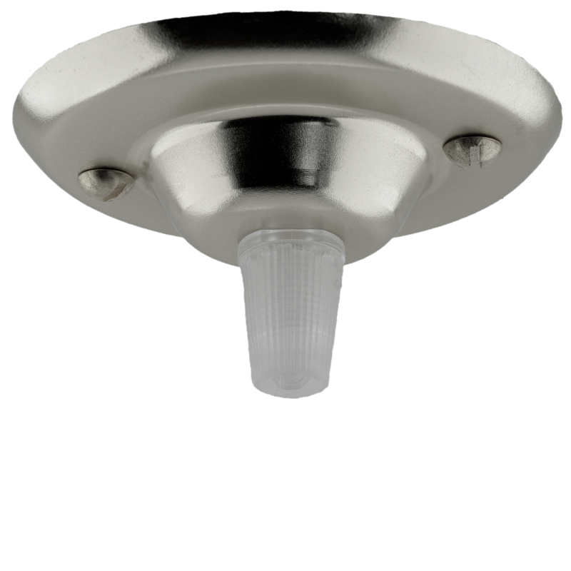 Ceiling Rose with Nylon Cord Grip in Silver Nickel Effect Ceiling Rose with Nylon Cord Grip in Silver Nickel Effect