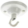 Ceiling Rose with Deco Style Hook in Gloss White Finish Ceiling Rose with Deco Style Hook in Gloss White Finish