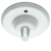 Ceiling Rose with Metal Cord Grip in Gloss White Finish Ceiling Rose with Metal Cord Grip in Gloss White Finish