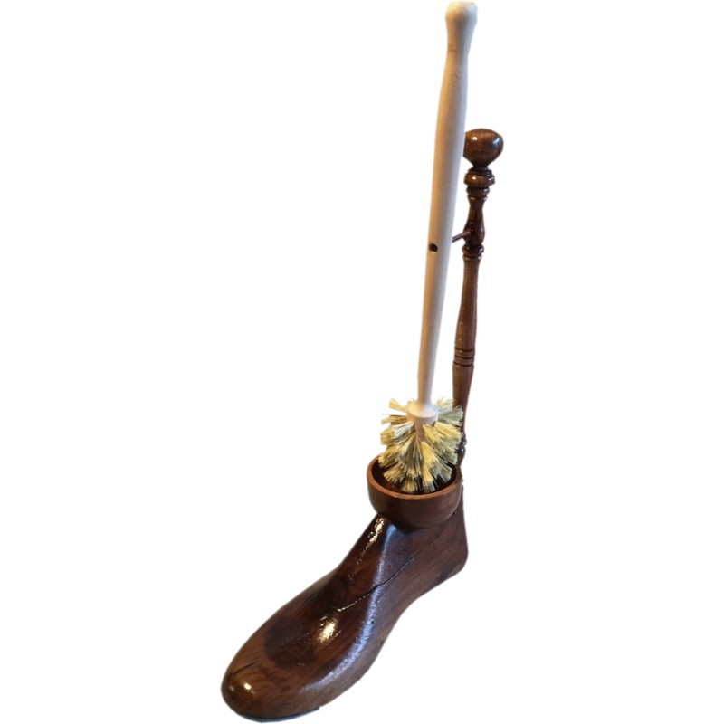 Vintage Shoe Last Toilet Cleaning Brush Holder Vintage Shoe Last Toilet Cleaning Brush Holder
