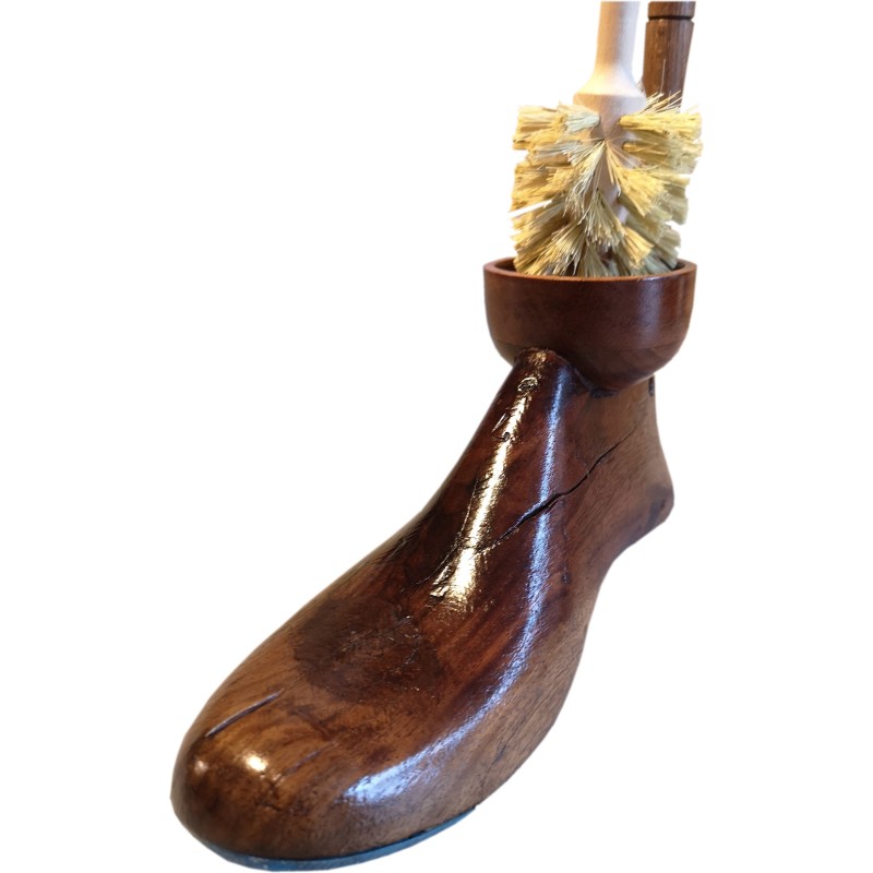 Vintage Shoe Last Toilet Cleaning Brush Holder Vintage Shoe Last Toilet Cleaning Brush Holder
