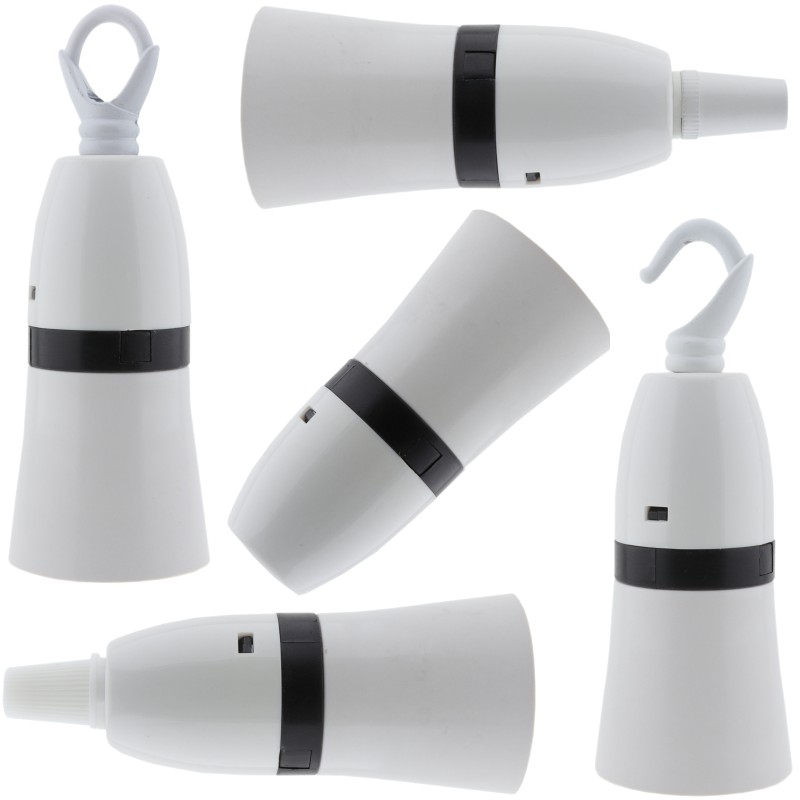 Lampholder B22 White With Shade Skirt and 10mm Threaded Entry Lampholder B22 White With Shade Skirt and 10mm Threaded Entry