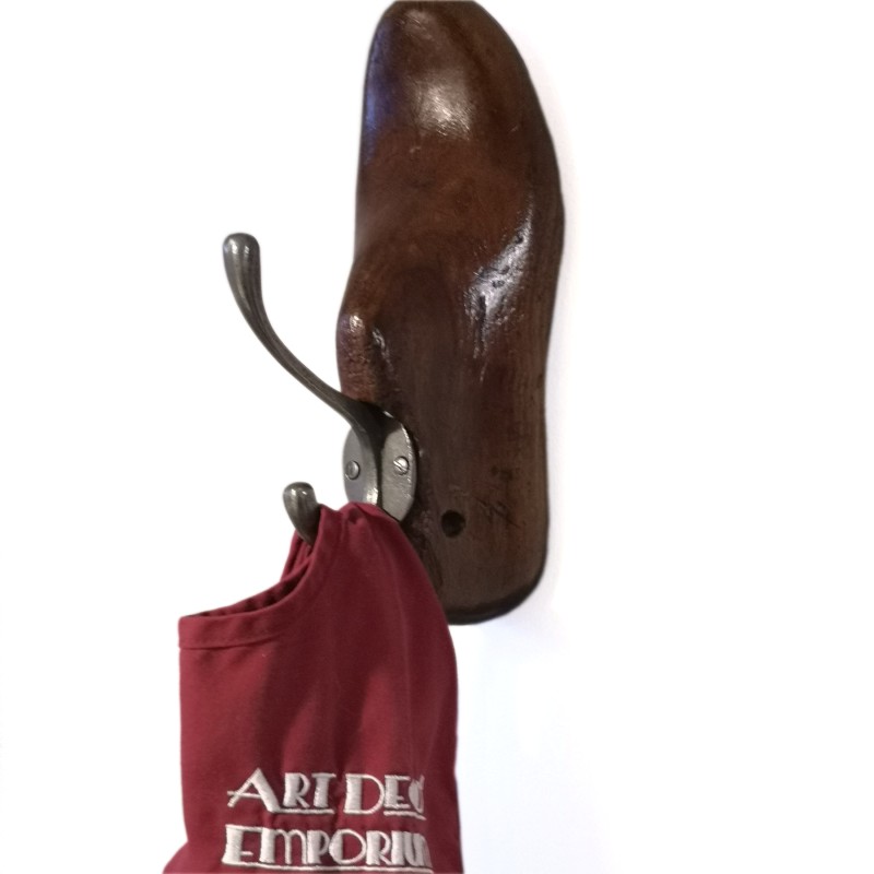 Antique Hardwood Shoe Last Coat Hanger Antique Hardwood Shoe Last Coat Hanger