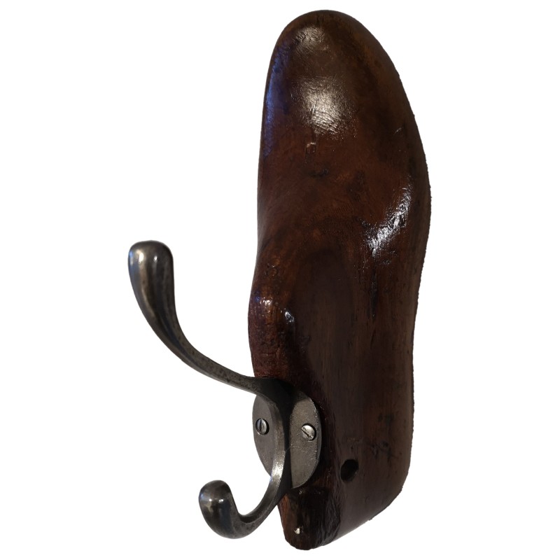 Antique Hardwood Shoe Last Coat Hanger Antique Hardwood Shoe Last Coat Hanger